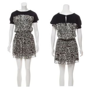 Sea New York Deer Animal Print Silk Dress